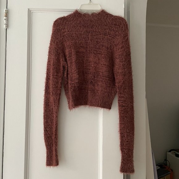 Express | Rust Orange Mock Neck Sweater | Women Size: S - Picture 1 of 3